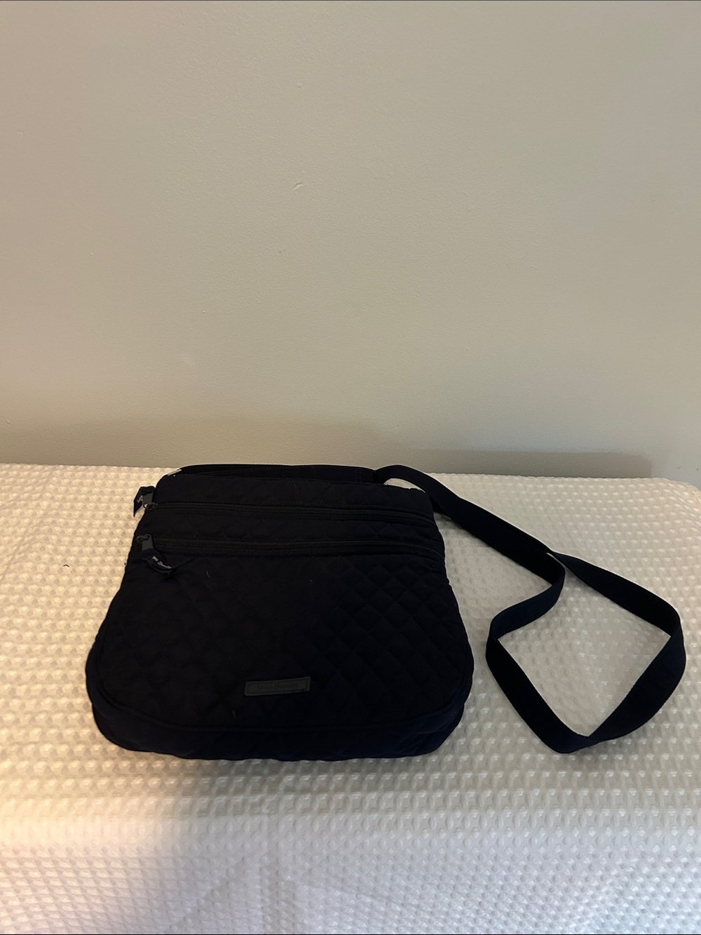 Navy Blue Quilted Crossbody Bag - Unbranded